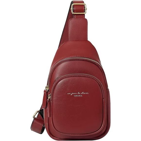 Handbags - SLING Backpack Chest Bag for Women, Burgundy